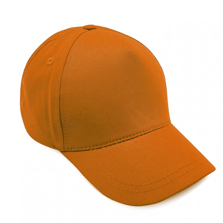 Turuncu Renk Pamuk Gabardin 6 Panel Dinamik Promosyon Şapkası